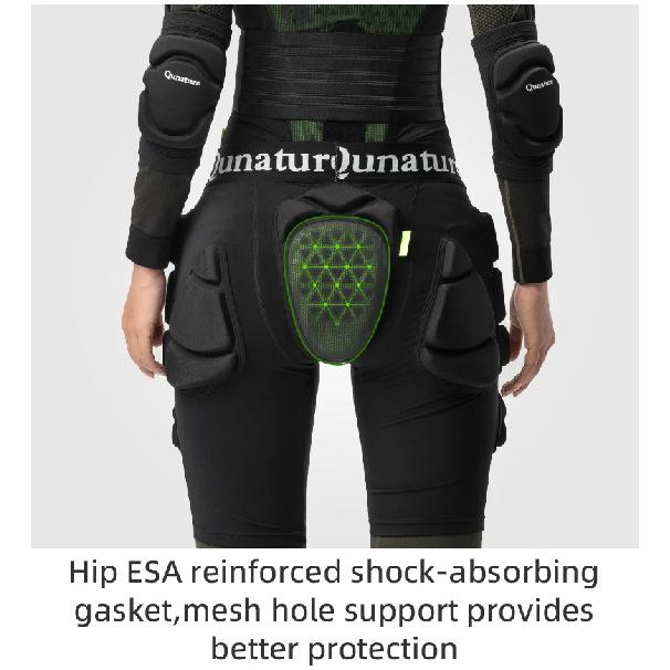 Qunature Ski Hip Protector Pants Prevention Pad Safety Ski Hip Protector Snowboard Sports Hip Protective Gear Shock-absorbing