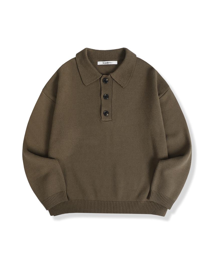 AVANDRESS Kamen Collar Knit Charcoal