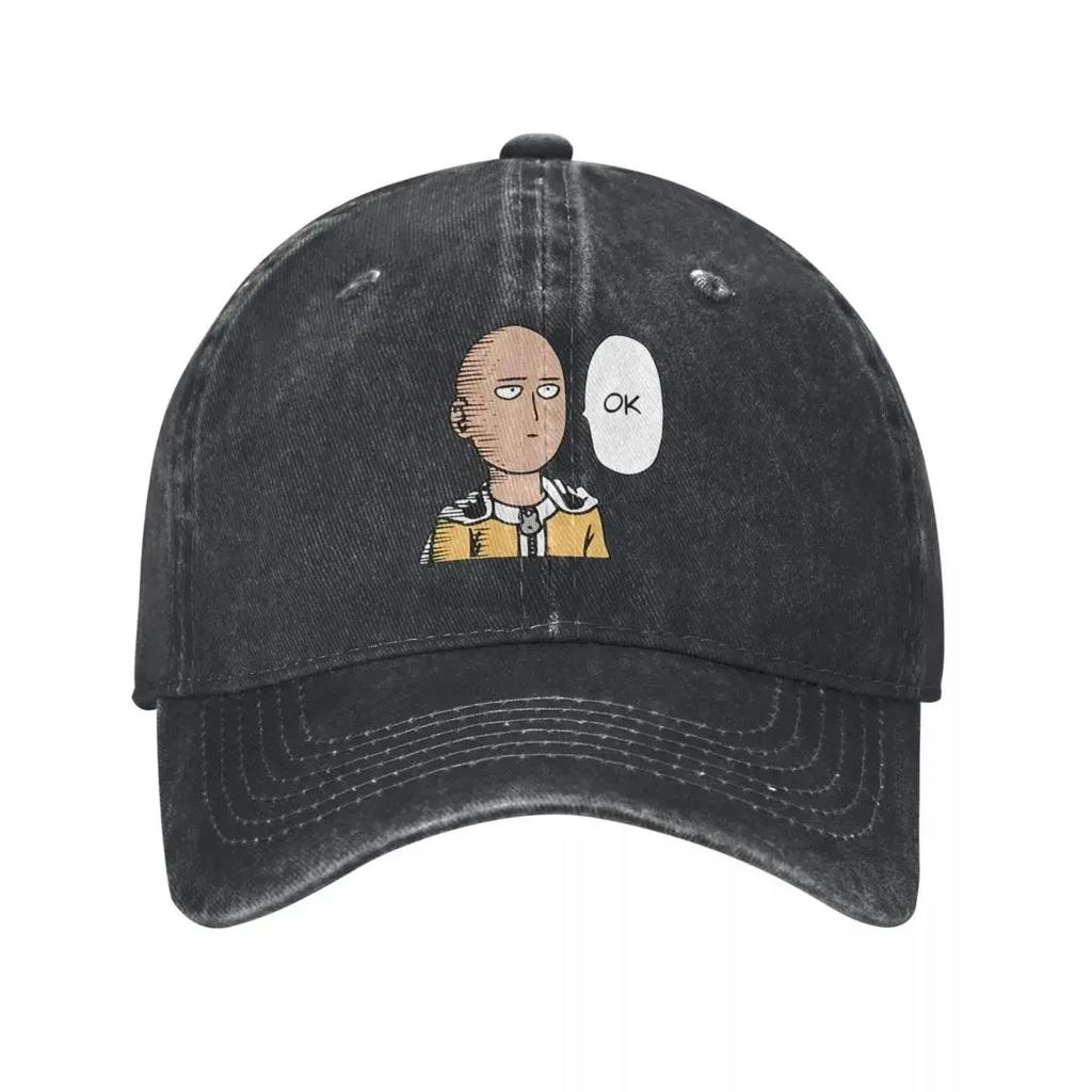 Unisex Cartoon Manga Single Hit Boy OK Cap Baseball Caps Vintage Wear Saitama Dad Hat Adjustable