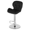 WEST stool - black velvet / chrome base x 2