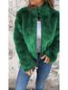 Women's Faux Fur High Neck Zipper Casual Jacket - Autumn/Winter Collection