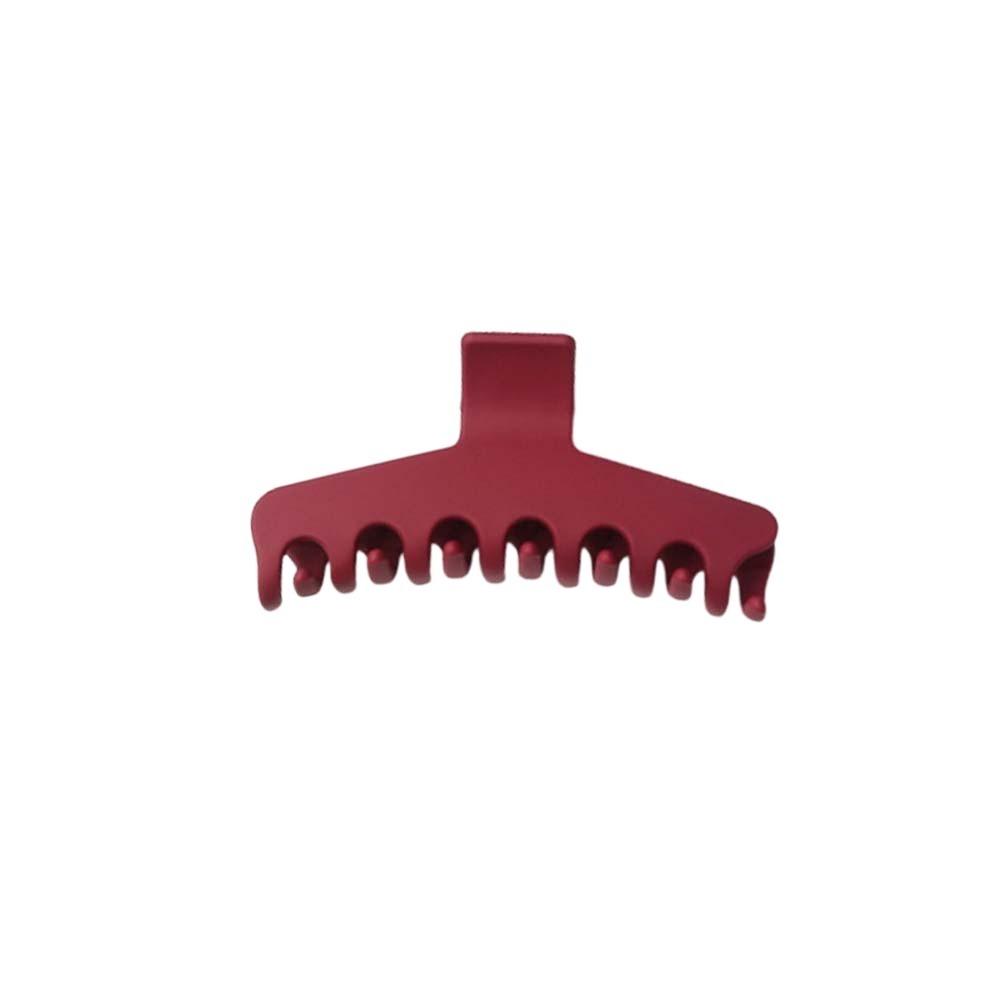 

Квадратный эластичный пластиковый зажим для волос в корейском стиле, зажим для волос в форме прямой линии для девочек вино красного