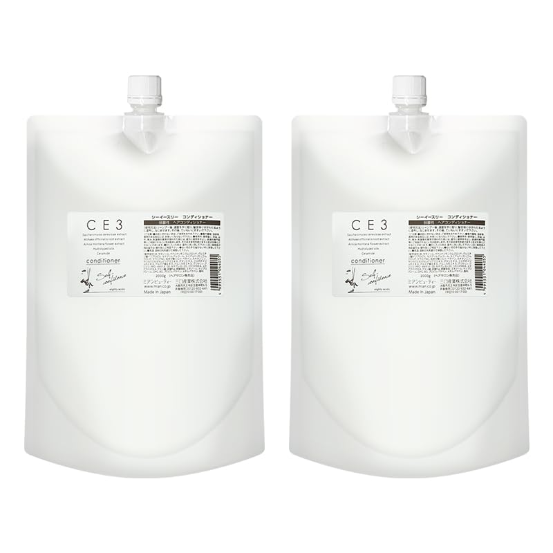 [Set of 2] CE3 Conditioner 2,000g (Set of 2) Refills, Salon Exclusive, Contains Moisturizing Ingredients and Ceramides, Mild Formula Safe for Babies