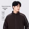 MINISO Men's American Style Color-Block Zip-Up Stand Collar Jacket