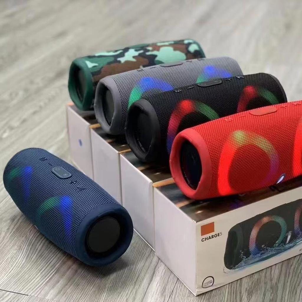 Portable Waterproof High Power Bluetooth Speaker RGB Colorful Light Wireless Subwoofer 360 Stereo Surround TWS FM Boom Box