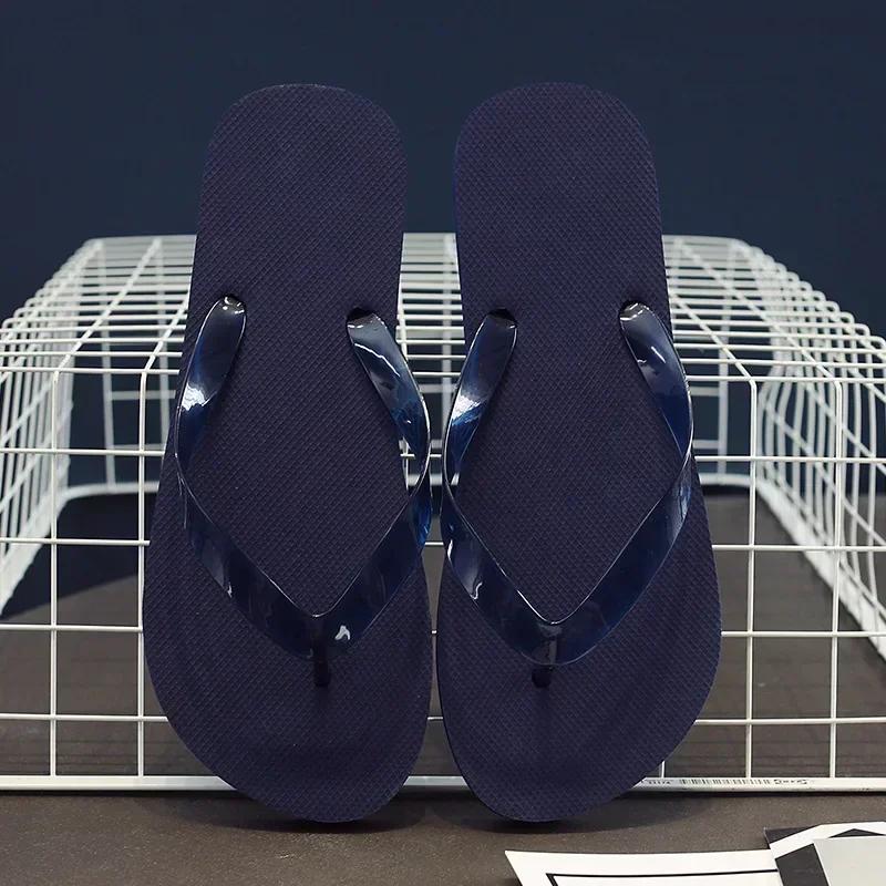 

Fashion Casual Flip flops Men s Beach Shoes Men s Solid Color Non-slip Slipper Slippers Men s Trendy Sandals Men Shoes Flip Flops Men 38-39