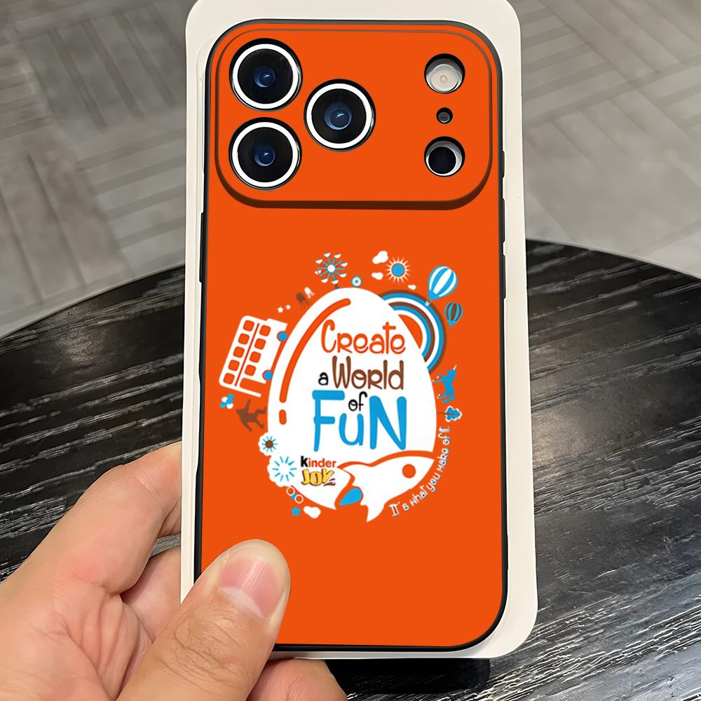 Trolly Egg K-KINDER JOY Surprise Phone Case For IPhone 17 Pro Max 16 15 14 Pro Max 13 11 X Xs Xr 8 7Plus Silicone Cover