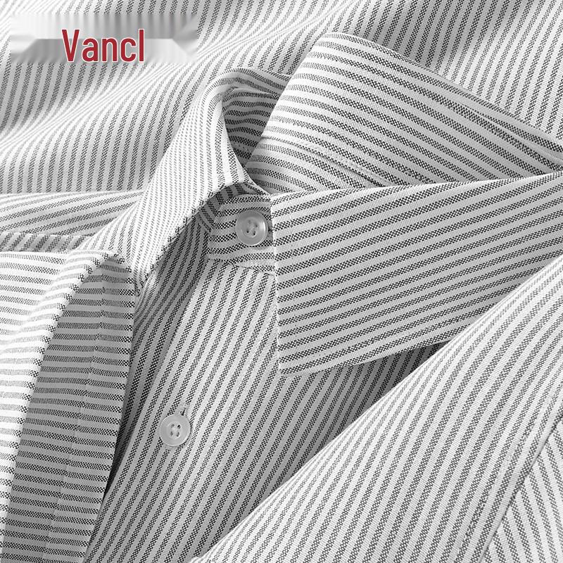 

VANCL Полосатая рубашка-оксфорд с коротким рукавом XL