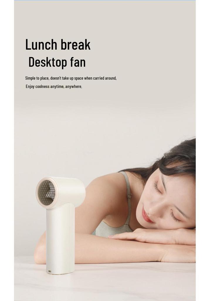 Portable USB Pocket Fan with 100-Speed Stepless Control for Strong Outdoor Wind