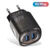Dual USB Phone Charger 2.4A, 2-Port US/EU Travel Adapter
