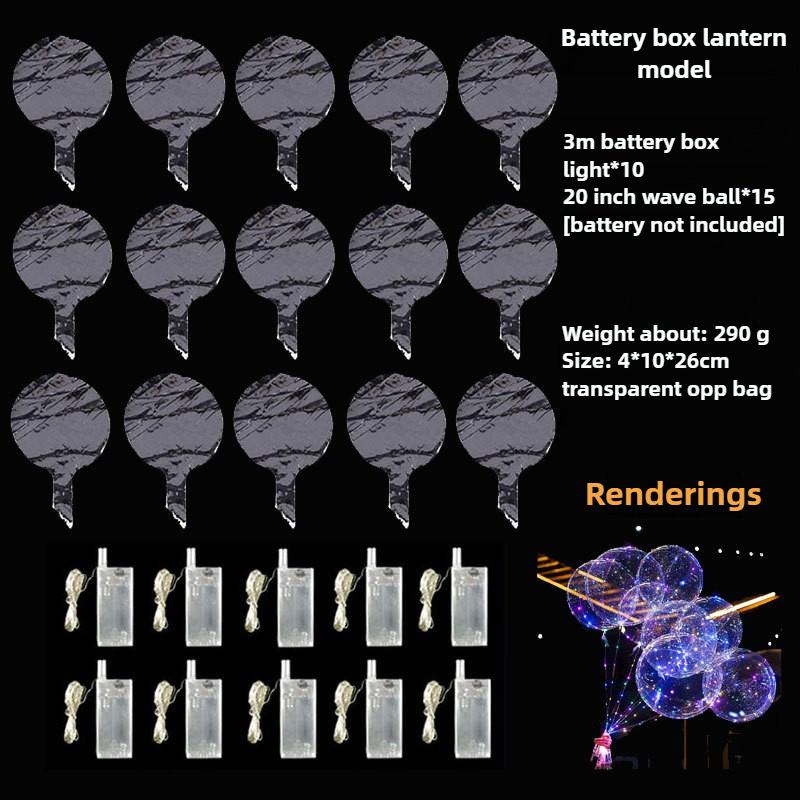 10-Pack Glowing Balloons with Helium Bobo Ball, 20-Inch LED Colorful Warm Transparent Light-up Bobo Ball Set 20 inch