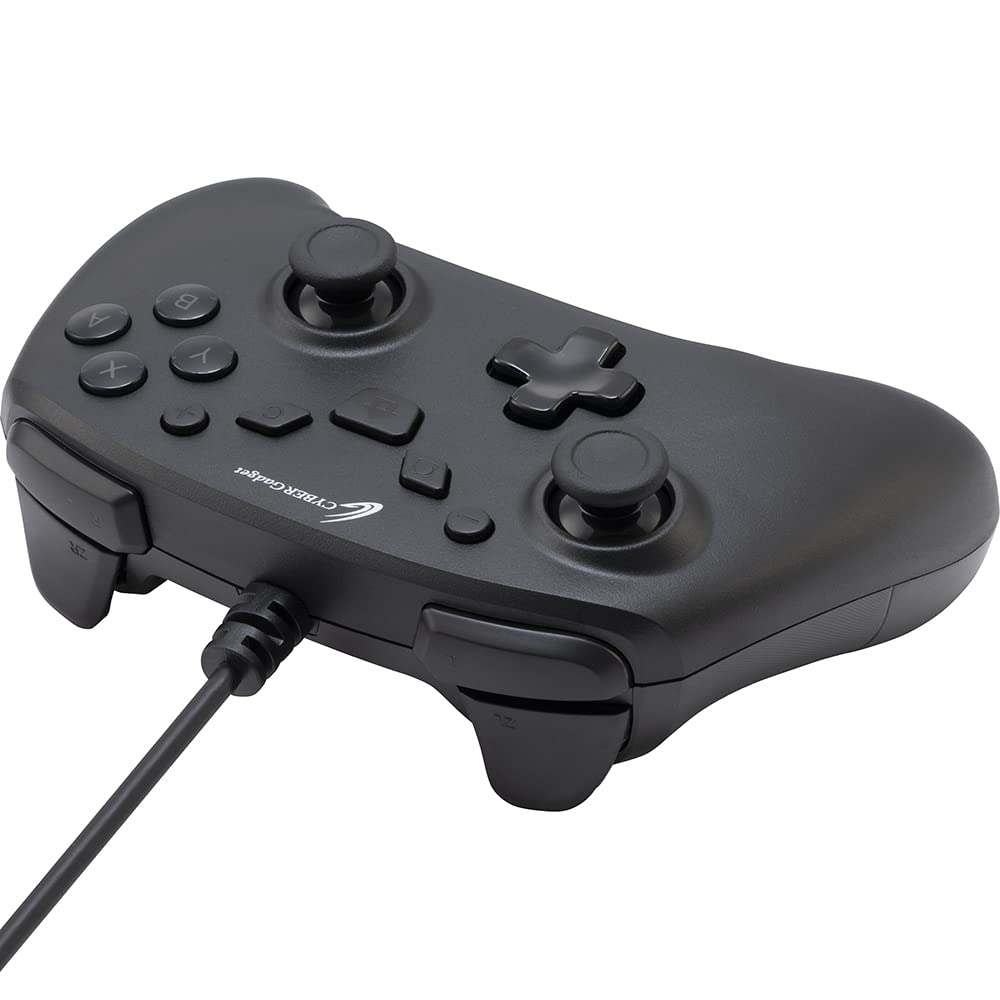 CYBER Gaming Controller HG Smart Wired Type Black Equipped with 2 Buttons On the Back Micro Switch Button Dot Processing On the Grip Equipped with a