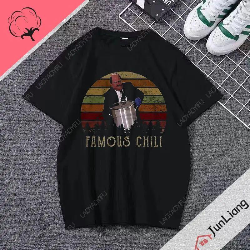 

Kevin Malone Office Movie Short sleeve crew neck loose Tshirt Fun graphic print top Gothic streetwear 3XL