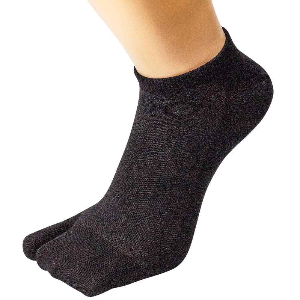 WIOIW Men's Two-Toe Tabi Socks, Moisture-Wicking, Quick-Drying, Set of 6