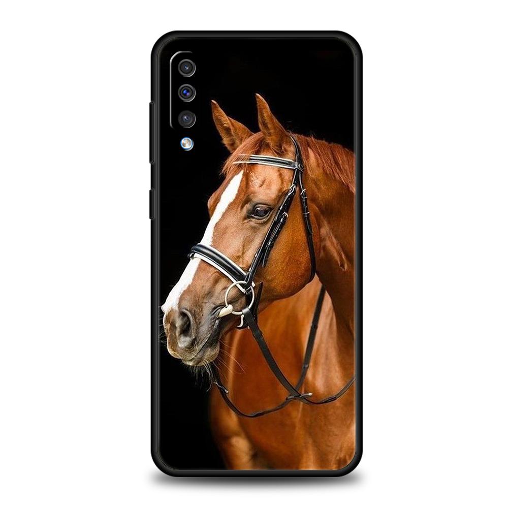 Horse Phone Case for Samsung Galaxy A24 A13 A53 A73 A33 A22 A12 A02 A03 A05 A70 A50 A10 A20 5G Silicone Cover Shell Fundas Capas