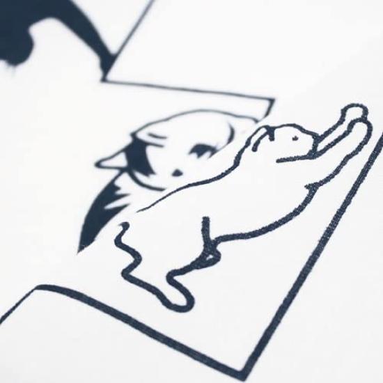 Dyeing Anbo Hand Towel Cat Navy Authentic Dyed Cotton Tokuoka Made In Japan 35cm X 100cm "Staircase Blue" 100%