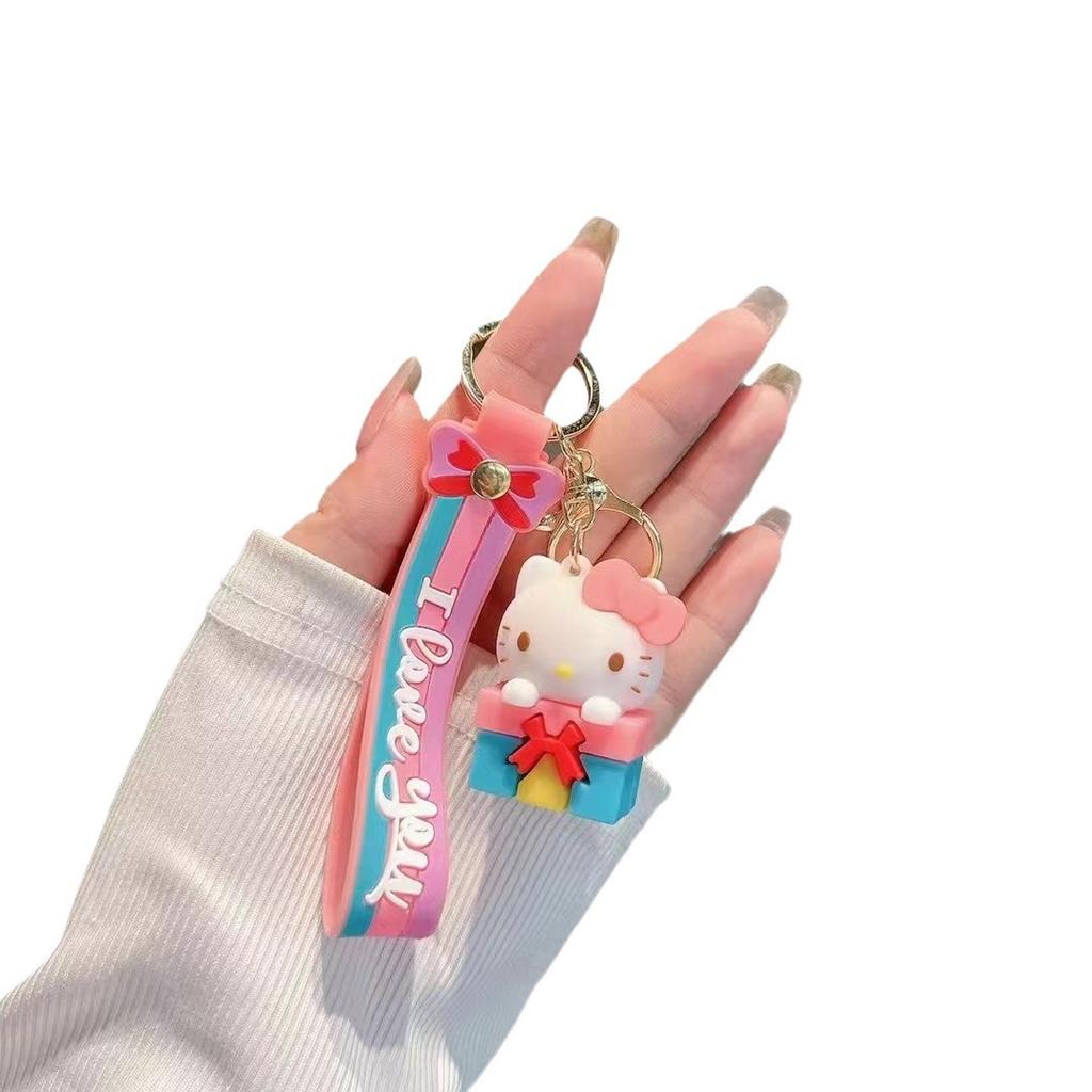 Creative Cartoon KT Cat Doll Keychain Bag Car Keychain Accessories Gift Wholesale kawaii cute personalized gifts y2k fashion