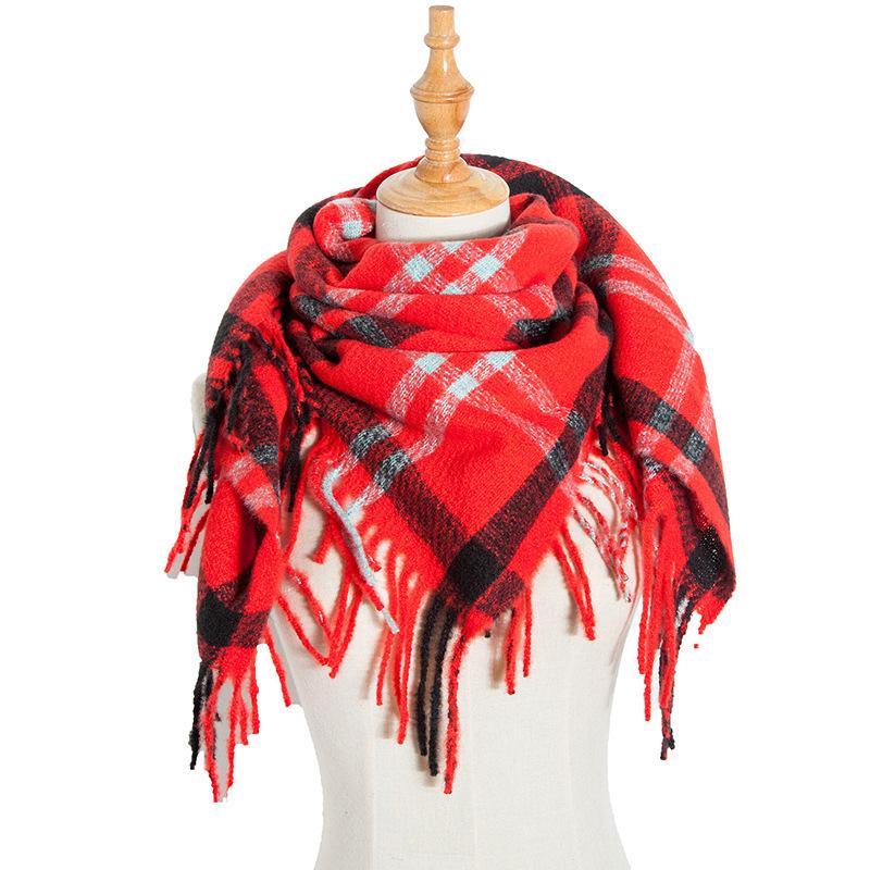 Imitation Cashmere Women Scarf Winter Plaid Fringed Scarve Pashmina Mujer Female Echarpe Hiver Foulard Bufanda Thick Wrap Shawls