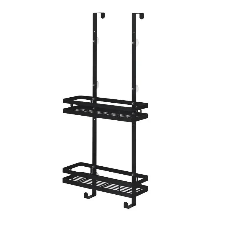 Hanging Bath Shelf Storage No Drill Basket Holder Single Double Layer Shower Shampoo Shelf Stainless steel Bathroom Accessories