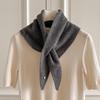 Knitted Scarf Women  Wool Winter Warm Scarves Bright Solid Color Design Thickened Shawl Soft Triangle Pure Wool Neck