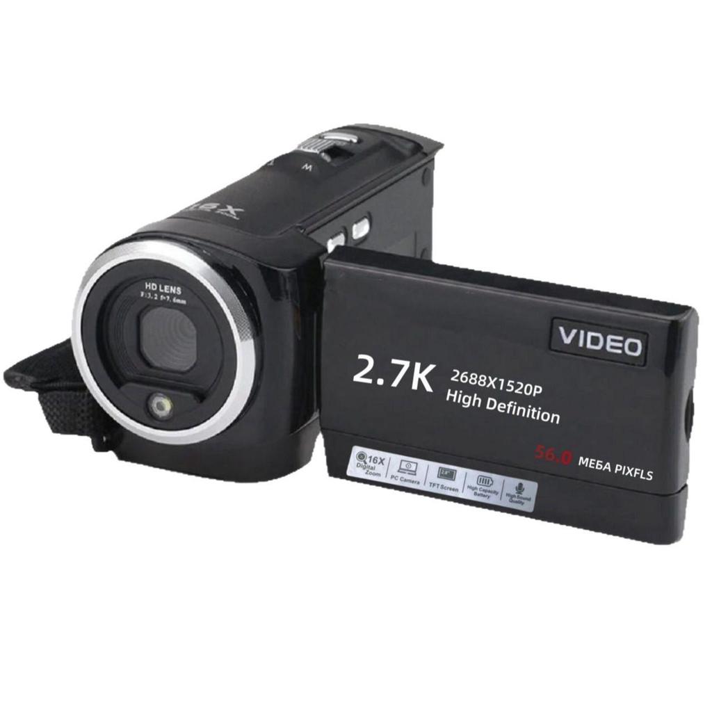 2.7K HD 56MP Digital Camcorder for Home, Travel & Students