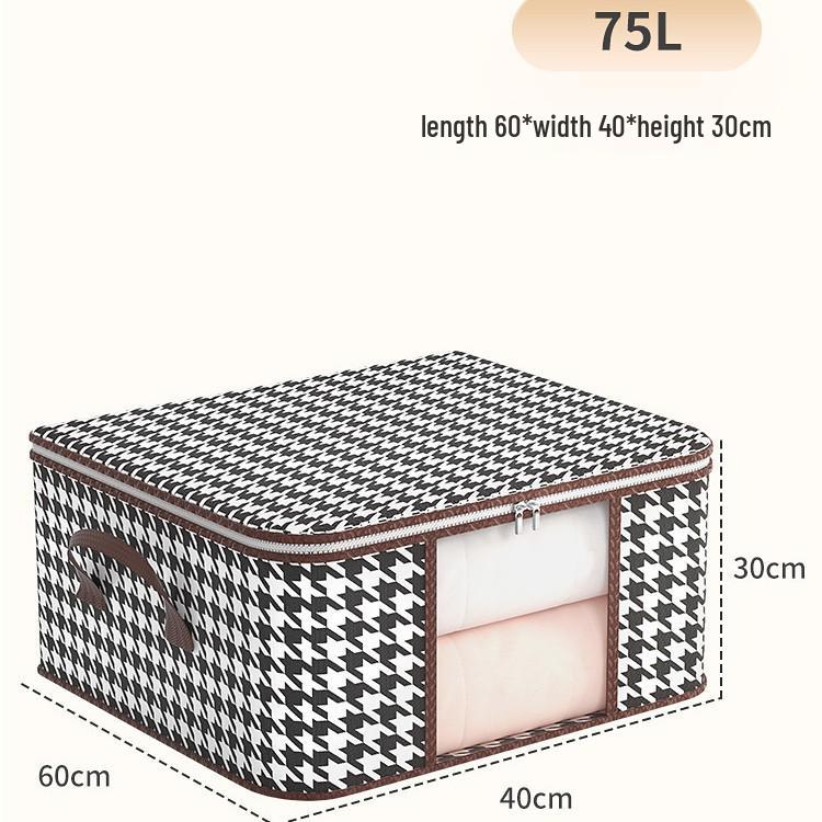 Houndstooth Handheld Quilt Storage Bag - Multifunctional, Dustproof Organizer
