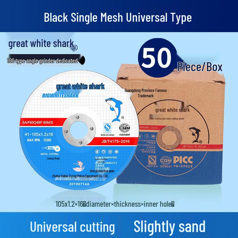 Great White Shark Angle Grinder: Stainless Steel Resin Cutting and Polishing Disc