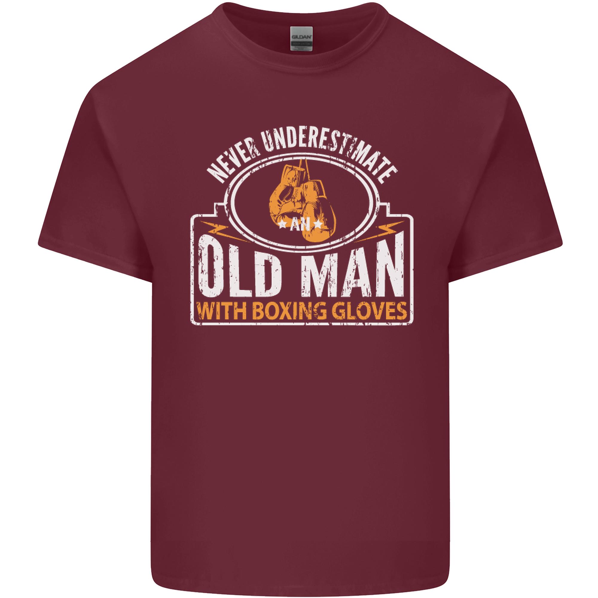 An Old Unisex With Boxing Gloves Funny Boxer Unisexs Light Cotton TShirt S