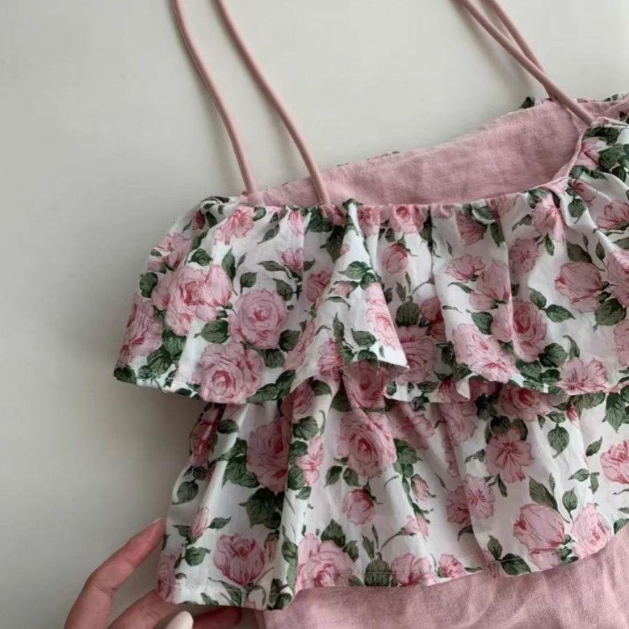 2025 new skirt flower bag niche design sense literary retro canvas bag versatile single shoulder portable tote bag