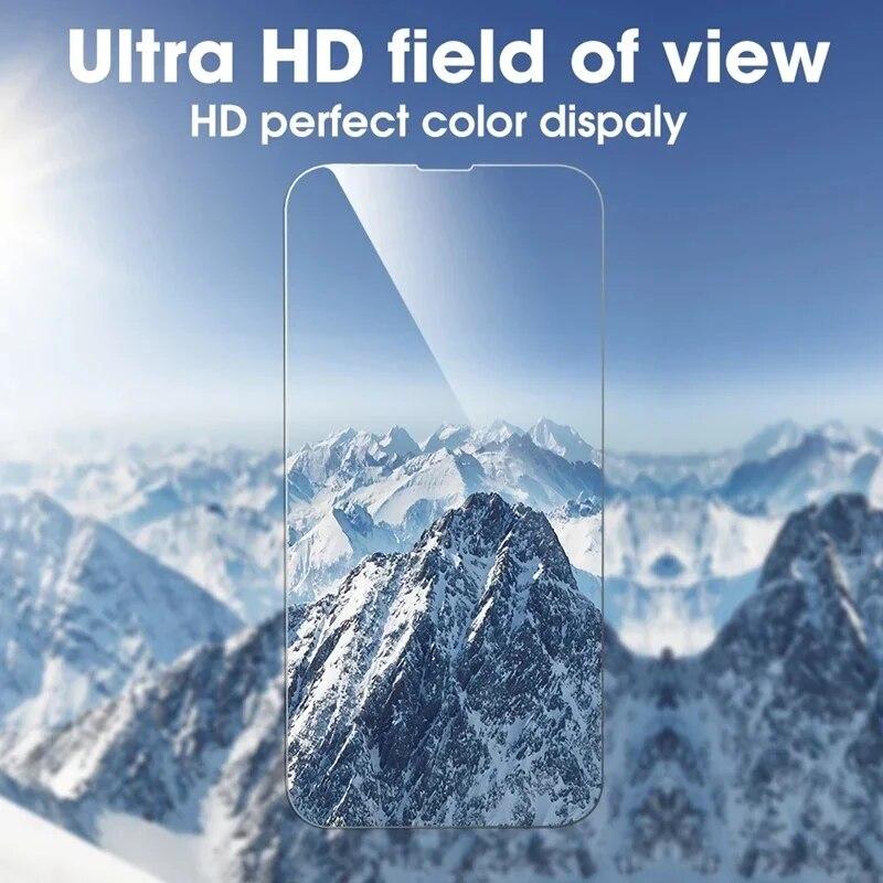 5Pcs Schutzglas für iPhone 15 11 12 13 14 Pro Max 15 Plus Displayschutzfolie für iPhone 13 Mini XR X XS MAX gehärtetes Glas