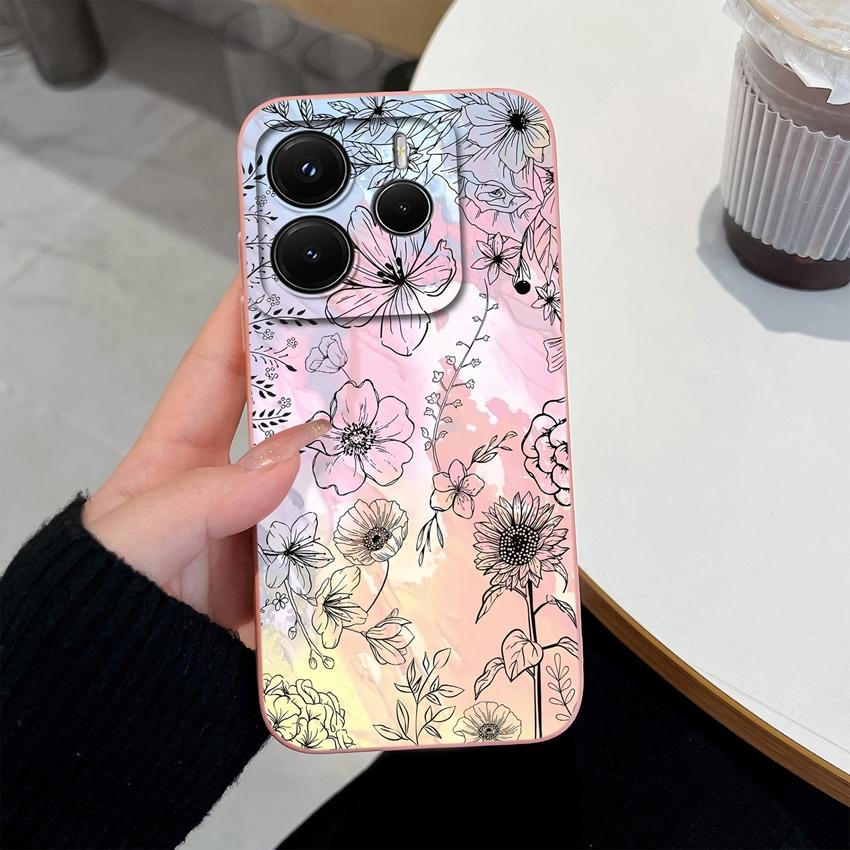 New Cover For Redmi Note 14 14Pro 14 Pro+ 14S Phone Case Lovely Heart Patterns Premium Protection Housing For Note14ProPlus Soft Liquid Silicone Shell