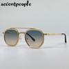 Vintage Steampunk Square Sunglasses Women Men  Luxury Brand Classic Small Metal Frame Sun Glasses  For Ladies Trendy Driving