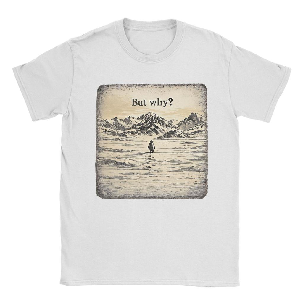 But Why Penguin T Shirt Summer Cotton T Shirts For Men Popular Custom DIY Tee Shirt Short Sleeve Streetwear Clothing