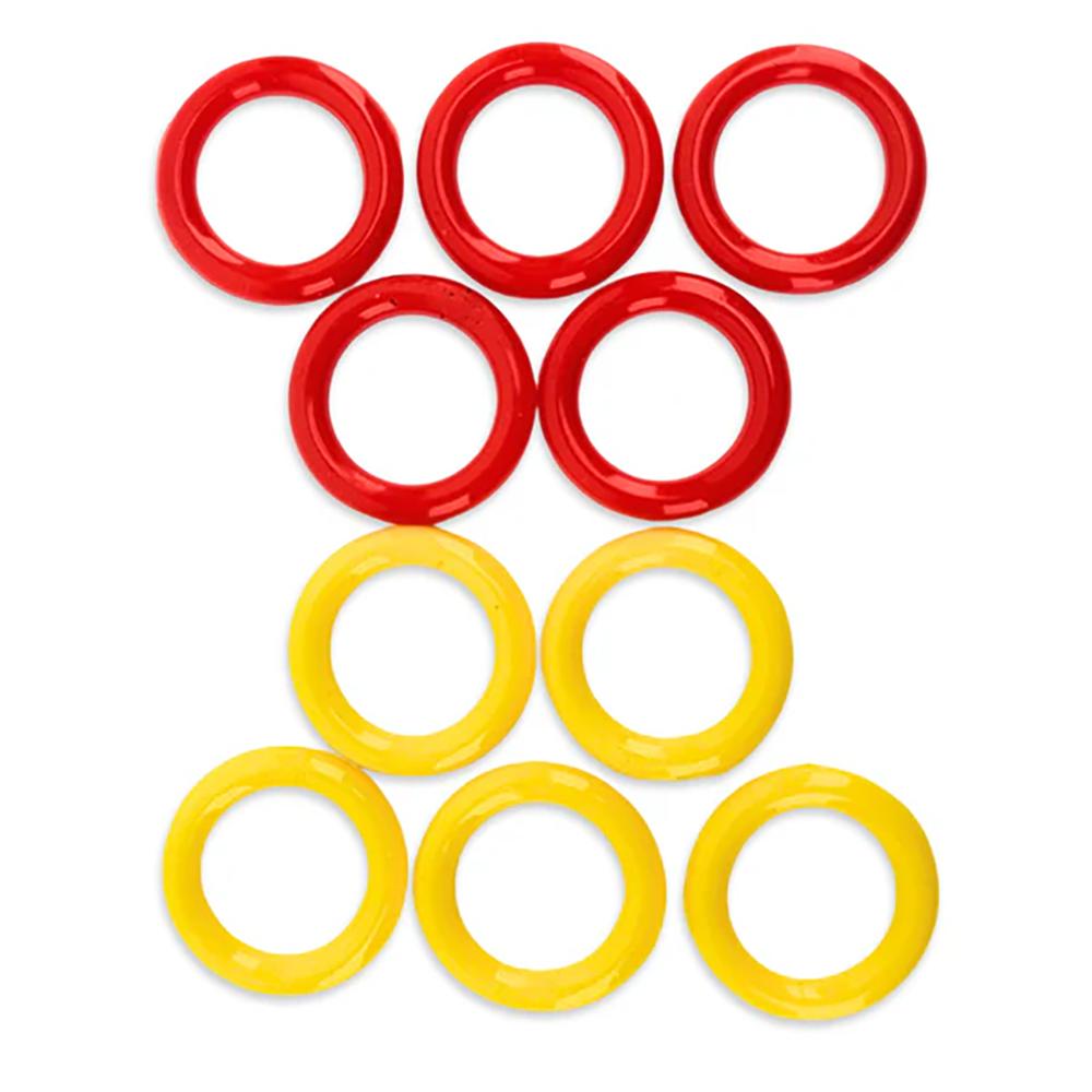 kegland Joint pour connecteur Ball Lock Lot de 10 joints toriques de poteau en silicone à code couleur (5 x Gaz Rouge + 5 x Liquide Jaune) La bière