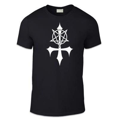 Pentagram Cross Adult Unisex T Shirt - Cool Goth Metal Satan Devil Humour