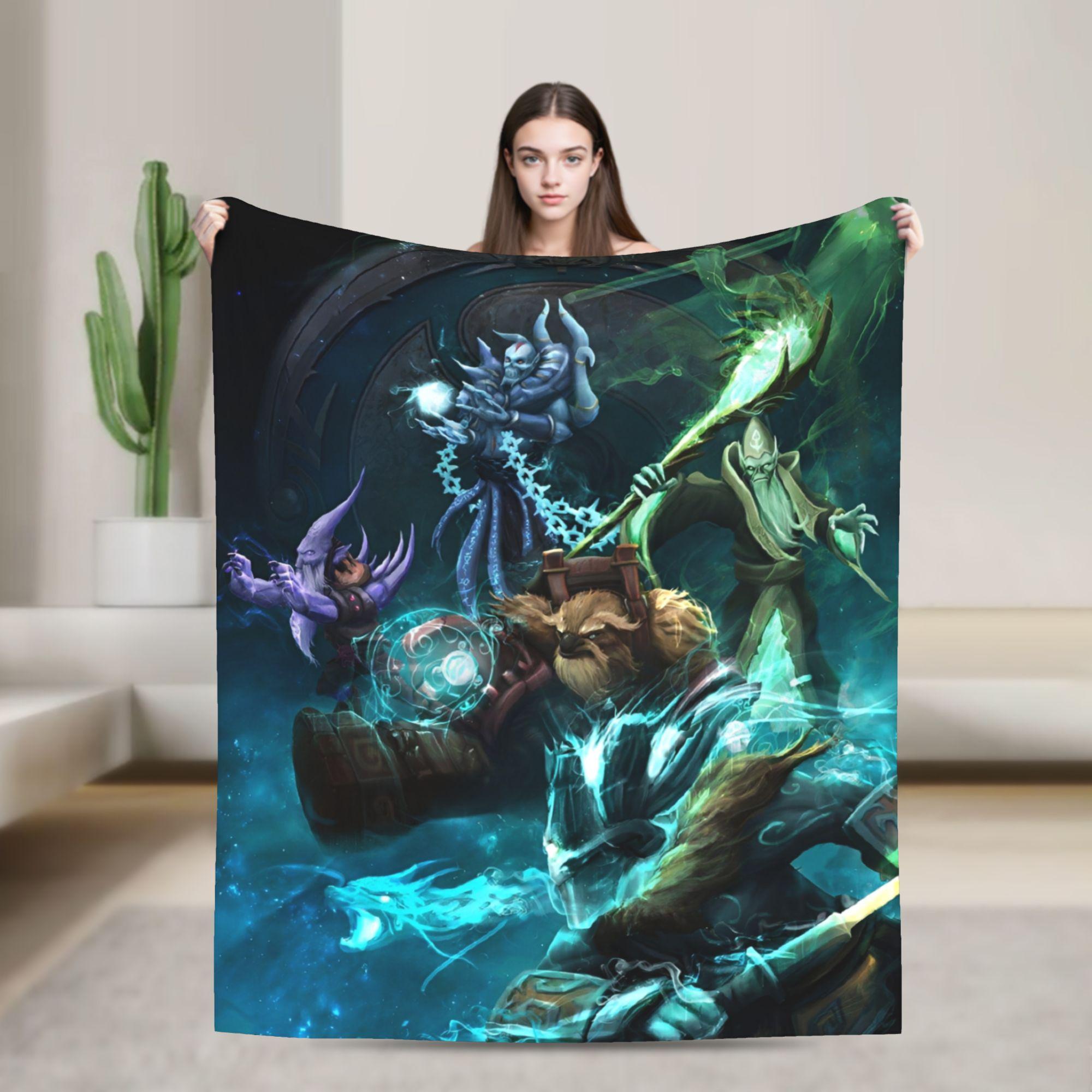 

D-Dota Hero Collection Blankets Hot Game Cartoon Plush Awesome Soft Throw Blanket for Coverlet Decoration Outdoor 75x90cm