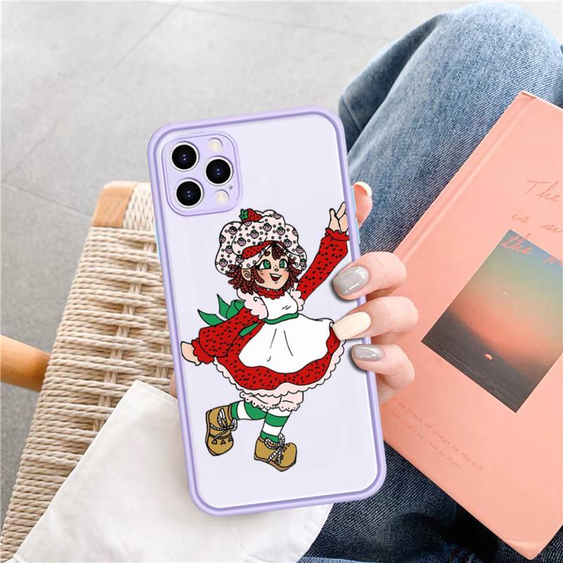 Strawberry Shortcake Phone Case for iPhone X XR XS 7 8 Plus 11 12 13 Pro MAX 13mini Translucent Matte Case