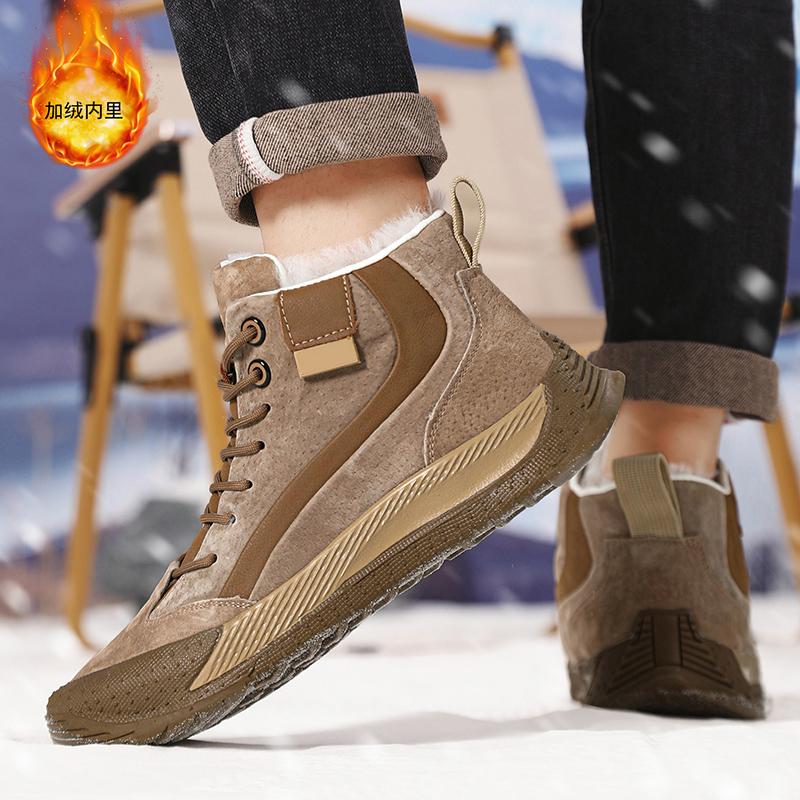 

Лоферы Спортивная и Повседневная Зимняя Спортивная Обувь для Мужчин Обувь с хлопковой подкладкой Мужская Повседневная Обувь Ботильоны Модные Круглый Носок 44 хаки