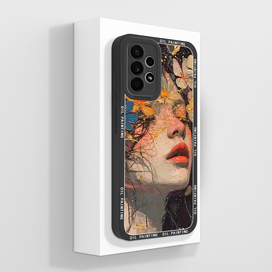 For Samsung Galaxy A52 A52S Phone Case Creative Design Lightweight Funda For Samsung A 52s Soft Smooth Liquid Silicone Housing