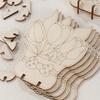 10pcs Unfinished Wooden Flower Crafts - Vintage Floral DIY Craft Kits for  Festival Decor - Artificial Wood Tabletop Decorations