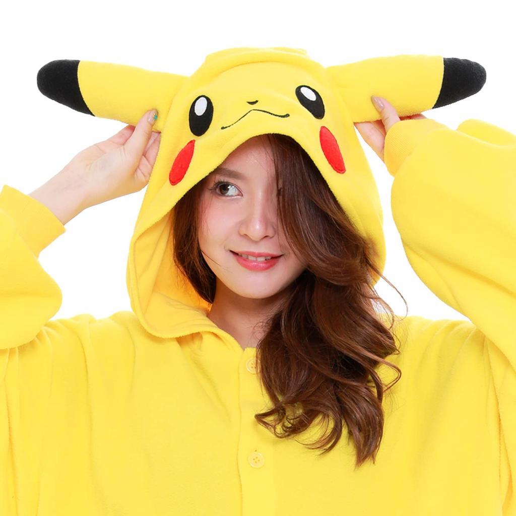 Character Fleece Kigurumi Pokémon Pikachu Adult One Size Fits All