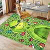 Grinch Christmas Holiday Festive Carpet For Playroom Bedroom Living Room Sofa Home Decor Kids Game Area Rug Nonslip Floor Mat