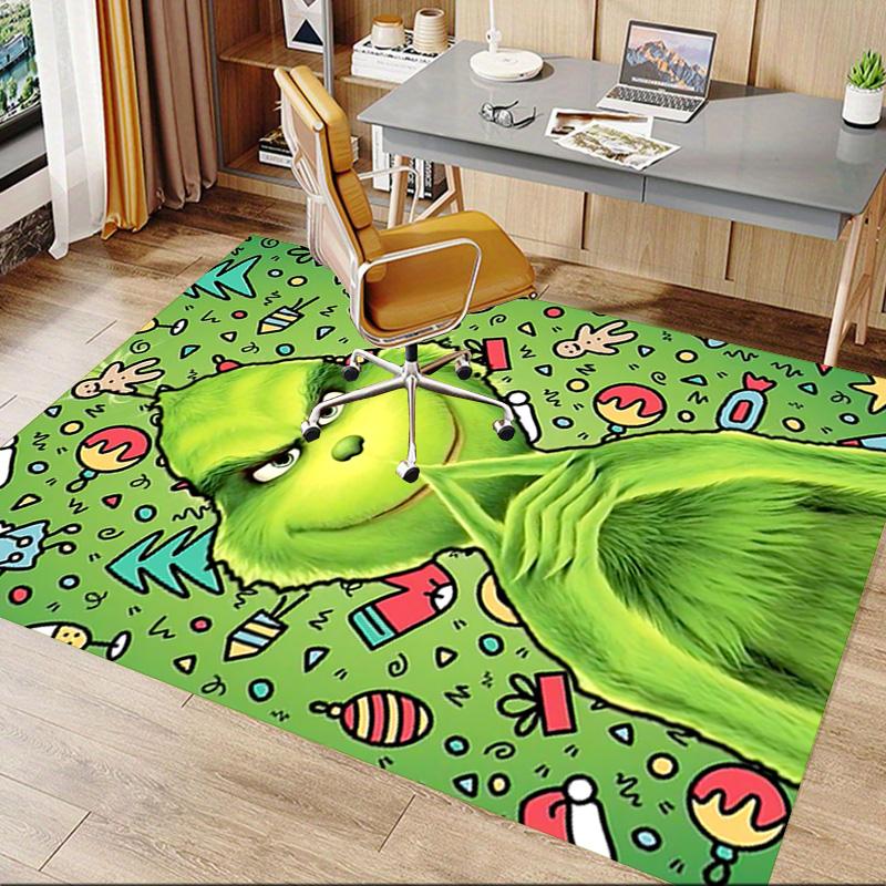 Grinch Christmas Holiday Festive Carpet For Playroom Bedroom Living Room Sofa Home Decor Kids Game Area Rug Nonslip Floor Mat