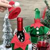 New Christmas Wine Bottle Covers Xmas Wine Bottle Bags Elf Clothes With Hat New Year Gifts Home Dinner Party Table Decorations