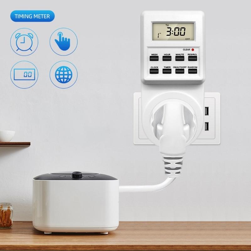 Simple To Use Intelligent Power Socket Featuring Timer Control &Screen For Home Appliance Management Energy Conservation