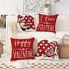1pc Red Christmas Cushion Cover Dwarf Printed Washable Durable Cover 2025 New Home Ornament Xmas New Year Christmas Decoration