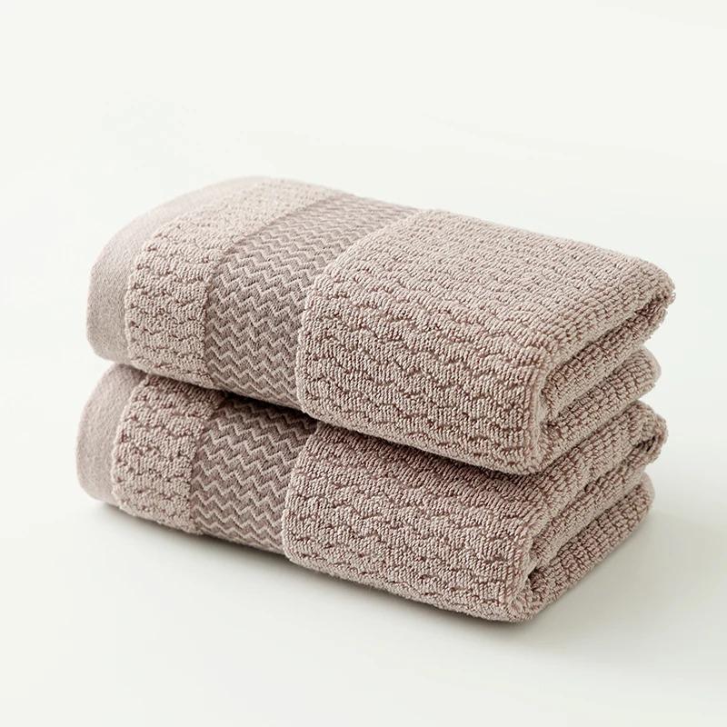2 Towels Thickened Absorbent Towel Pure Cotton Quick Absorbent Soft Quick Dry Thickened Face Towel