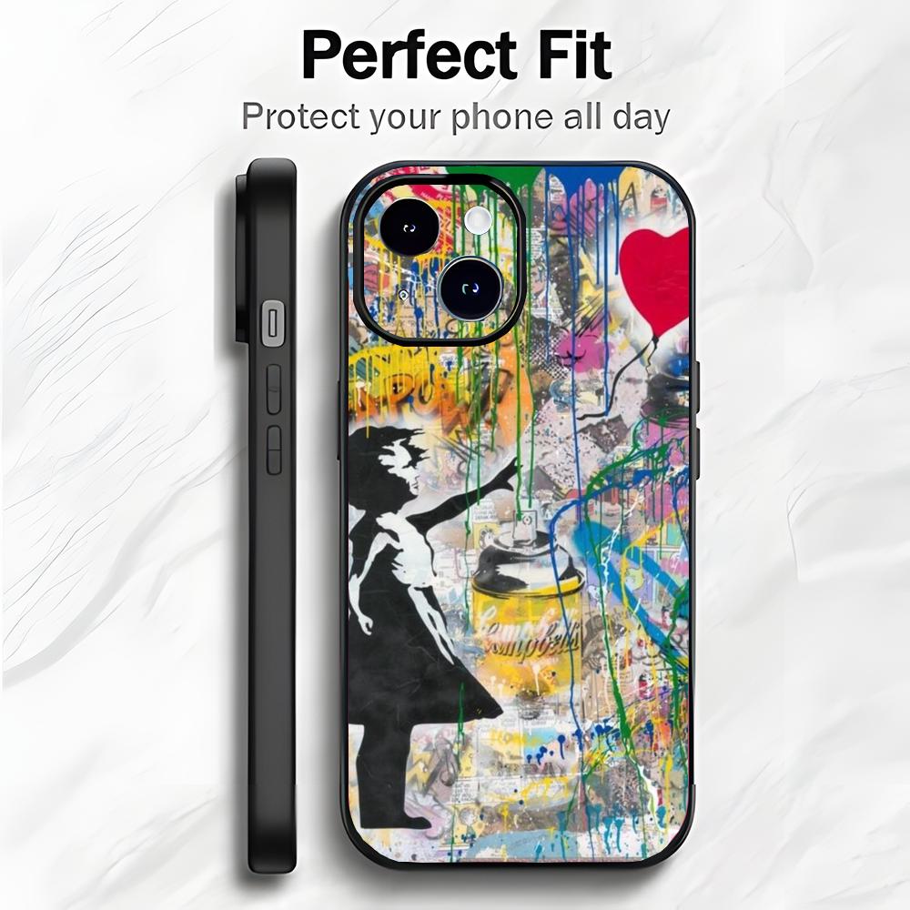 

Balloon Girl Street Art Mashup Phone Case Phone Case Soft Packaging Lightweight For iPhone17 16 15 14 13ProMax iphone12promax