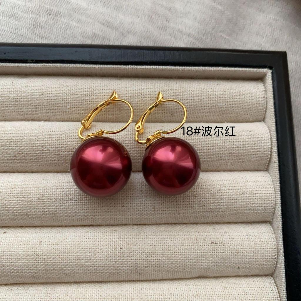 Classic Elegance Warm Pearl Ear Buckle Earrings Commuter Simple Temperament Multicolor French Retro Premium Earrings