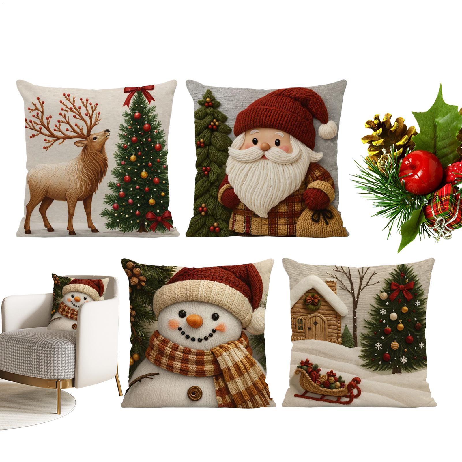 

Christmas Pillow Cover Christmas Linen Pillowcase Autumn Decoration Snowman Pillow Covers For Chair Sofa Bedroom Living Room China Mainland